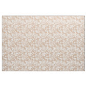Elegante witte Rozen aangepaste tan achtergrond Stof (Yard (91,4 cm))