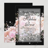 Elegante witte rozen baby's ademen vrijgezellenfee kaart (Voorkant / Achterkant)