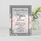 Elegante witte rozen baby's ademen vrijgezellenfee kaart (Staand voorkant)