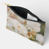 Elegante witte rozen bloem foto met aangepaste naa etui (Open)
