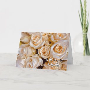 Elegante witte rozen bloemensympathie kaart