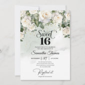 Elegante  witte rozen bloementuin Unique Kaart (Voorkant)