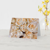 Elegante witte rozen bloemige Valentijnskaart voor Kaart (Gele Bloem)