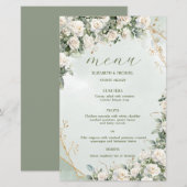 Elegante witte rozen bruiloft (Voorkant / Achterkant)