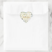 Elegante witte rozen Bruiloft Dank U Sticker (Tas)