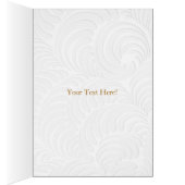 Elegante witte rozen bruiloft foto dank u kaart (Binnen (Rechts))