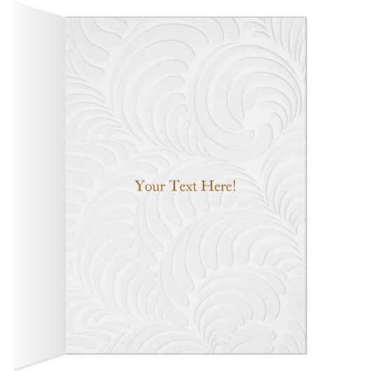 Elegante witte rozen bruiloft foto dank u kaart (Binnen (Rechts))