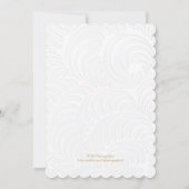 Elegante witte rozen bruiloft repetitie diner Kaar Kaart (Achterkant)