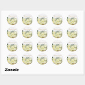 Elegante witte rozen bruiloft stickers (Vel)