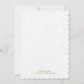 Elegante witte rozen bruiloft uitnodiging (Achterkant)