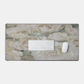 Elegante Witte Rozen - Bureaumat (Keyboard & Muis)