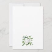 Elegante witte rozen en baby's adem bruiloft kaart (Achterkant)