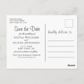 Elegante witte rozen en kanten rustieke Save the D Briefkaart (Achterkant)