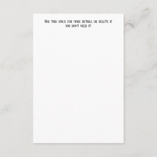 Elegante witte rozen en pioenen bruiloft informatiekaartje (Achterkant)