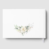 Elegante Witte Rozen Eucalyptus Bruidsdouche Gastenboek (Achterkant)