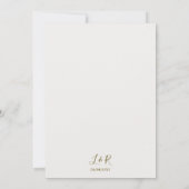 Elegante witte rozen foto bruiloftsprobediner kaart (Achterkant)