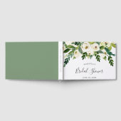 Elegante witte rozen groen bloemengebinde bruidsdo gastenboek (Volledig)