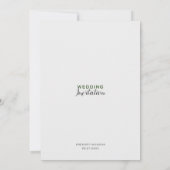 Elegante witte rozen & groen bruiloft kaart (Achterkant)