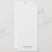 Elegante witte rozen & groen bruiloft Menu Kaart (Achterkant)