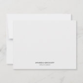 Elegante witte rozen & groen escort Kaart (Achterkant)