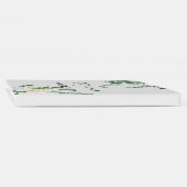 Elegante witte rozen & groen gastenboek (Rug)