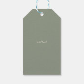 Elegante Witte Rozen Huwelijk Bedankt Cadeaulabel (Achterkant)