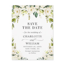 Elegante Witte Rozen Kant Bruiloft Save the Date