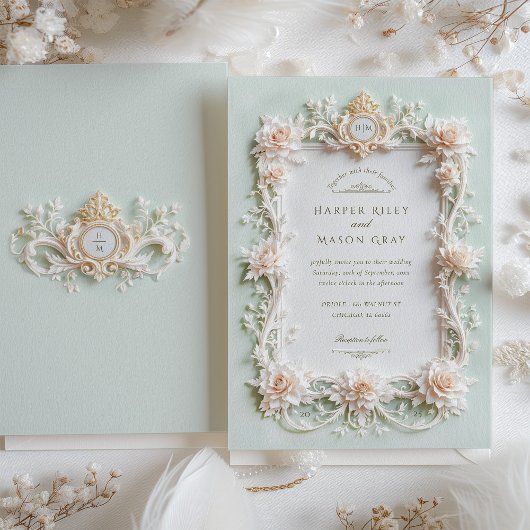 Elegante witte rozen met faux goud kaart