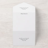 Elegante witte rozen QR-code All In One Uitnodiging (Buitenkant)