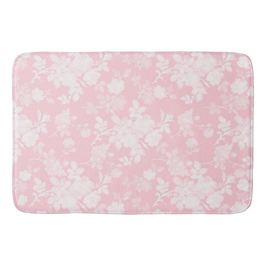 Elegante witte rozen roze bloemen badmat (Voorkant)