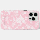 Elegante witte rozen roze bloemen Case-Mate iPhone case (Achterkant (horizontaal))