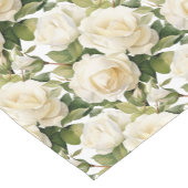 Elegante witte rozen tafelloper (Hoek)