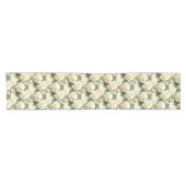 Elegante witte rozen tafelloper (Horizontaal)
