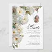 Elegante witte rozen voor altijd in onze harten be kaart (Voorkant)