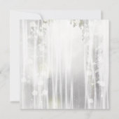 Elegante Witte Rozen Witte Quinceanera Uitnodiging (Achterkant)