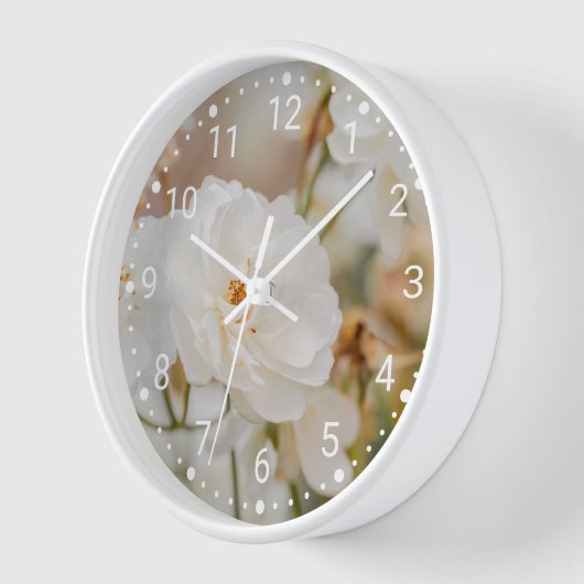 Elegante Witte Rozenbloemen Botanische Natuur Foto (Hoek)