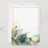 Elegante witte, salie en gouden bloemen Blank  Kaart (Voorkant)