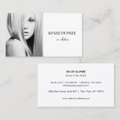 Elegante witte salon fotografie fotokaart visitekaartje (Voorkant / Achterkant)