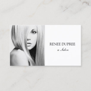 Elegante witte salon fotografie fotokaart visitekaartje