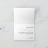 Elegante witte script huwelijksfoto bedankkaart (Binnen)