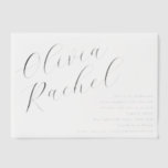 Elegante witte script kalligrafie Bat Mitzvah Vellum Uitnodigingen<br><div class="desc">Vier deze betekenisvolle mijlpaal met een chique en tijdloze Bat Mitswa vellum overlay uitnodiging. Ontworpen voor gezinnen die houden van moderne elegantie, deze transparante overlay is voorzien van een sierlijke kalligrafie-stijl script in combinatie met klassieke serif tekst, het creëren van een verfijnde en stijlvolle aankondiging. Deze overlay is ontworpen om...</div>