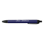 Elegante witte script naam navy blauwe pen (Bodem)
