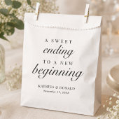 Elegante witte script zoete afsluiting favoriet bedankzakje
