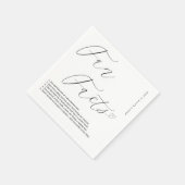 Elegante witte servetten met gepersonaliseerde fei (Hoek)
