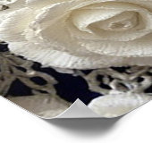 Elegante Witte Sierrozen Poster (Hoek)
