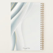 Elegante witte sluier gepersonaliseerd planner (Achterkant)