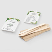 Elegante witte smaragd eucalyptus bruiloft program handwaaier (Niet-gemonteerd)