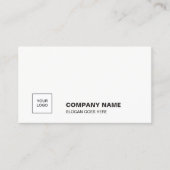 Elegante witte Smart Plain Professional Corporate Visitekaartje (Voorkant)