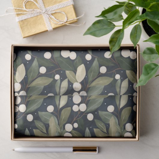 Elegante witte sneeuwbes vakantie weefsel papier (Geschenk)