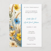 Elegante Witte Sneeuwval Huwelijksuitnodiging Uitnodiging Briefkaart (Voorkant)